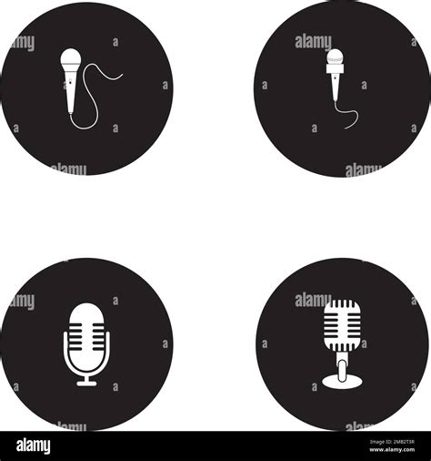 Microphone Icon Vector Template Flat Design Stock Vector Image And Art