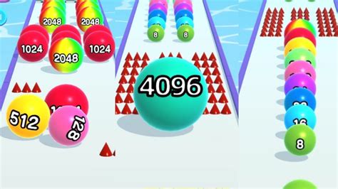 Ball Run 2048 Tiktok Gameplay Video 2023 Satisfying Mobile Game Max Levels Ball Run 2048