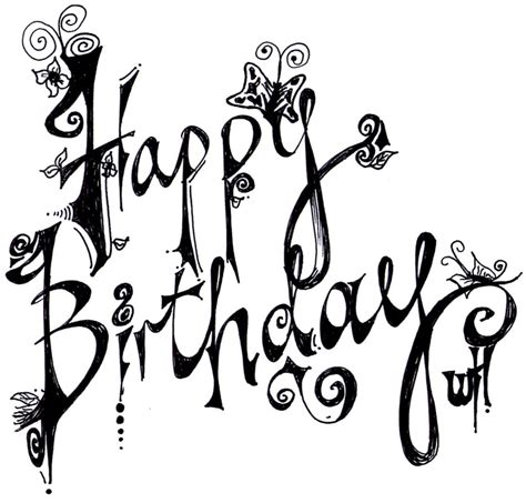 Happy Birthday Clipart Black And White | Free download on ClipArtMag