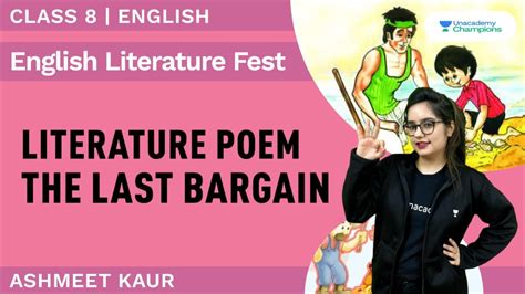 The Last Bargain English Literature Poem Class 8 Ashmeet Kaur