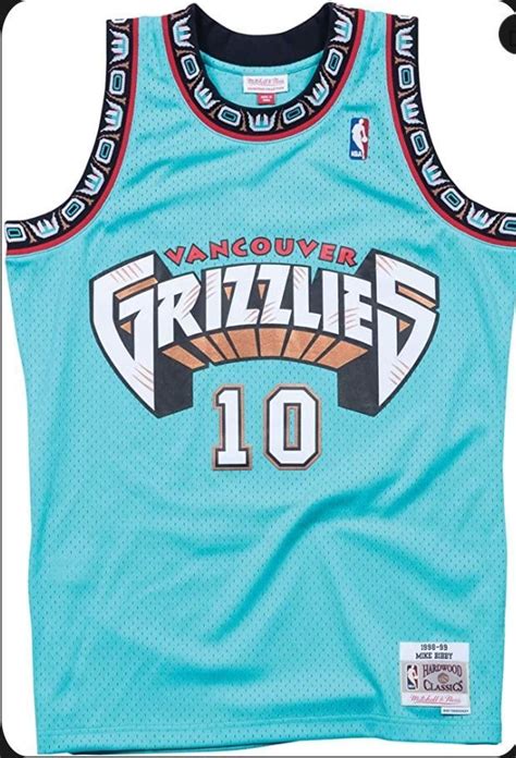 Mitchell Ness Nba Vancouver Grizzlies Mike Bibby Swingman Road