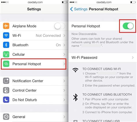 How To Enable The Iphone Personal Hotspot Hot Spot Person Iphone