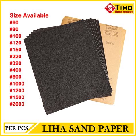 Liha Sandpaper Waterproof Sand Paper Abrasive Paper 6080100120150