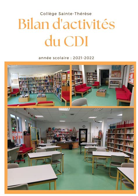 Calaméo Bilan D activités Du Cdi 2021 2022