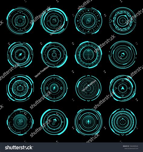 Hud Compass Aim Control Panel Navigation Stock Vector Royalty Free 1964400544 Shutterstock