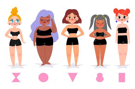 Free Vector Cartoon Types Of Female Body Shapes