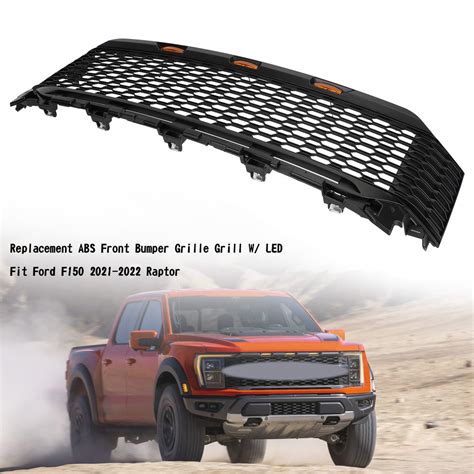 Replacement Abs Front Bumper Grille Grill W Led Fit Ford F150 2021 20