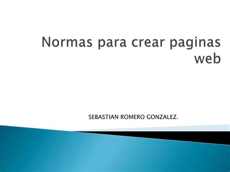 Normas Para Crear Paginas Web Ppt