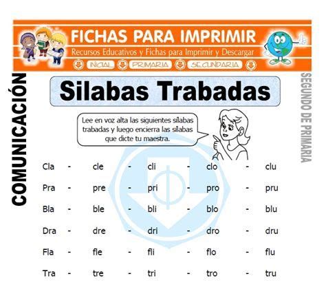 Excelentes Ejercicios Para Repasar S Labas Trabadas Teaching Spanish