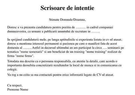 Scrisoare De Intentie Model Calculator