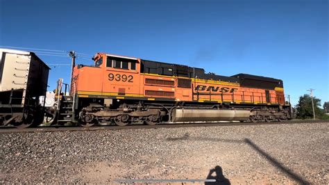 BNSF 6181 Leading NB Mega Empty Coal Train With Four Middle DP