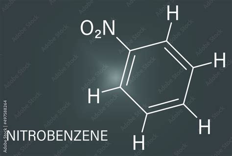 Nitrobenzene Solvent Molecule Skeletal Formula Stock Vector Adobe Stock