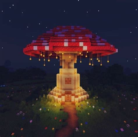 Mc Mushroom House Minecraft Architecture Minecraft Cottage