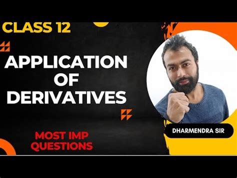 One Shot Of Derivative As A Rate Measure Of AOD Of Class 12 YouTube