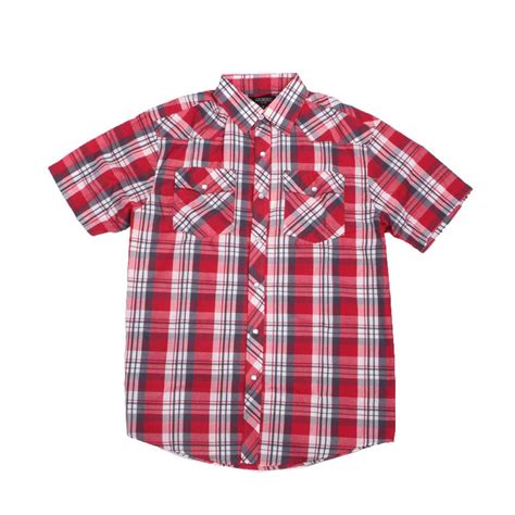 Red Plaid Short Sleeve Shirt Top Sellers