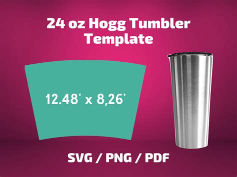 Hogg 24oz Tumbler Template Full Wrap For Tumbler Hogg 24oz Etsy