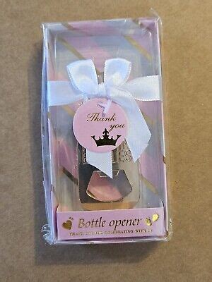 Pink Gold Baby Shower Bottle Opener 24 Pcs Gift Set For Girls