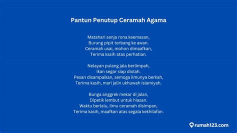 Pantun Penutup Ceramah Agama Yang Lucu Dan Bermakna