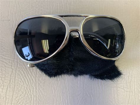 70s Elvis Glasses Sliver