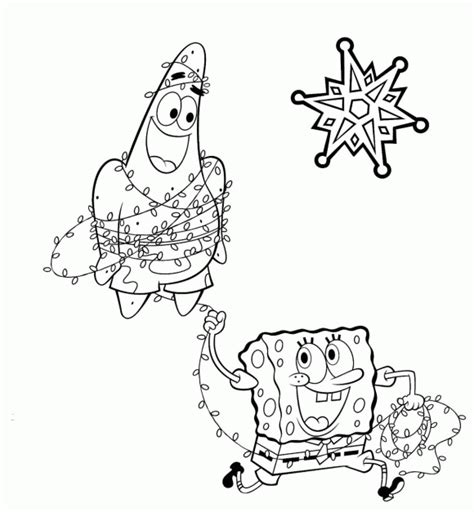 Spongebob Christmas Coloring Pages - Coloring Home