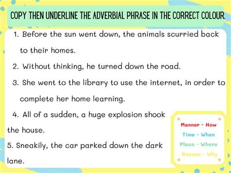 Adverbial Phrases Teaching Resources