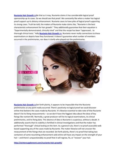 Nuviante Hair Growth Is A Natural Hair Growth Formula Help To Reduce