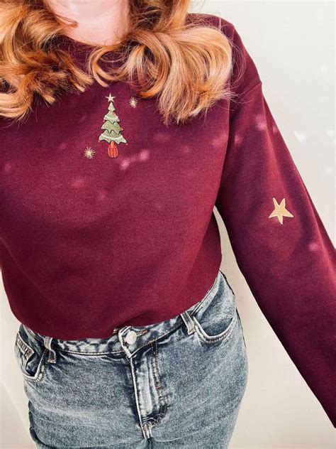 Classic Christmas Tree Embroidered Christmas Jumper