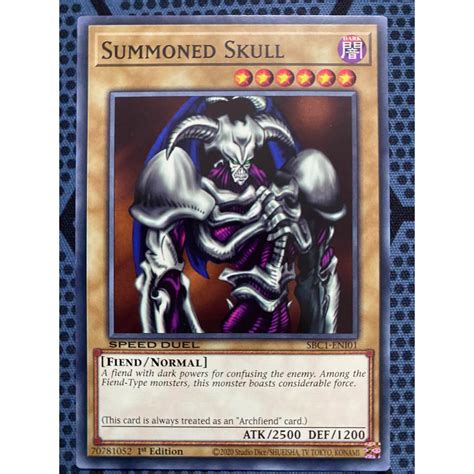 Bài Yugioh Speed Duel Summoned Skull Sbc1 Eni01 Common 1st Edition Shopee Việt Nam