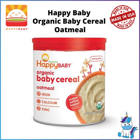 Happy Baby Organic Baby Cereal - Multi-Grain / Oatmeal 198gm