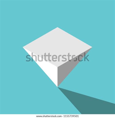 Isometric White Inverted Pyramid Standing Upside Stock Vector Royalty