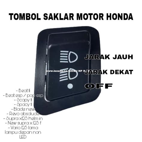 Jual Tombol Dim Dimmer Saklar Dim On Off Honda Saklar Dim Jauh Dekat On