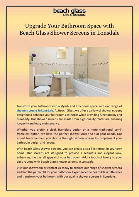 Ppt Upgrade Your Bathroom Space With Beach Glass Shower Screens In