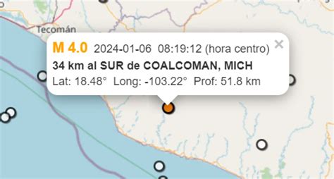 Temblor Hoy En México 6 De Enero ¿dónde Fue El Epicentro Del Sismo Según El Servicio