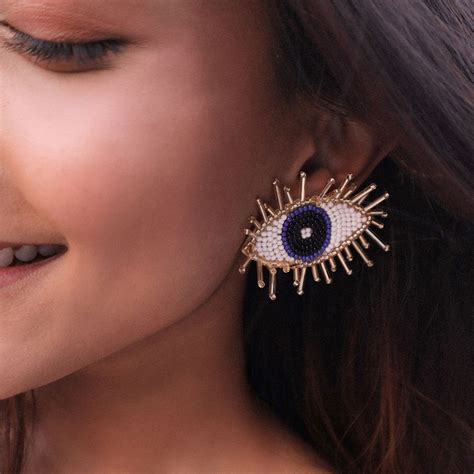 Pipa Bella By Nykaa Fashion Statement White Evil Eye Bead Embellished