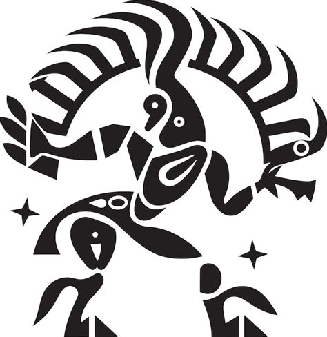 Premium Vector Rhythms Of The Desert Vector Kokopelli Emblem In Black