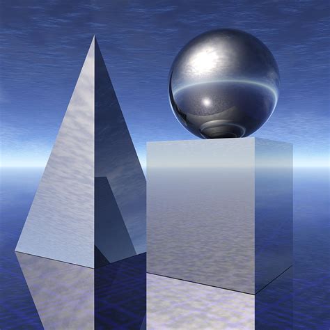 Basic Shapes, Cube, Sphere, Pyramid Still Life by Harald Sund