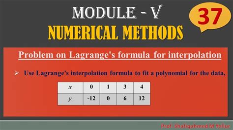 37 Problem 3 Lagrange S Formula For Interpolation Numerical