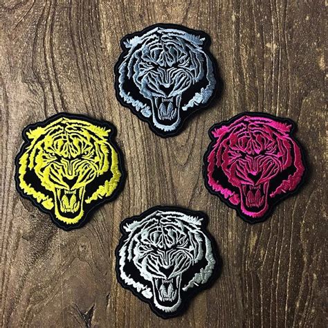 Tiger Aufn Her B Gel Patch Gestickter Patch Punk Patch Gro Er Etsy De