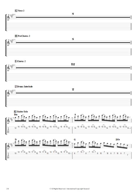 The Final Countdown Tab By Europe Guitar Pro Full Score Mysongbook