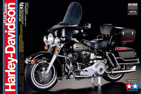 1 6 Harley Davidson FLH Classic Black Version TAM16037 Tamiya