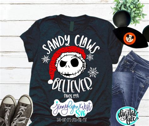 Nightmare Before Christmas Svg Jack Skeleton Svg Sandy Claws Believer