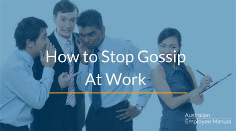 How To Stop Gossip At Work