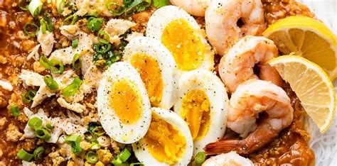 Pancit Palabok Filipino Noodles With Pork Shrimp Kitchen Confidante