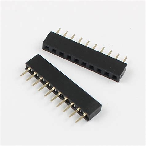 Pcs Mm Mm Pitch Pin Female Single Row Straight Pin Header