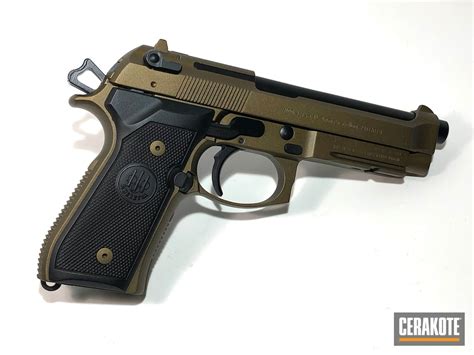 Beretta 92fs Cerakoted Using Graphite Black And Burnt Bronze Cerakote