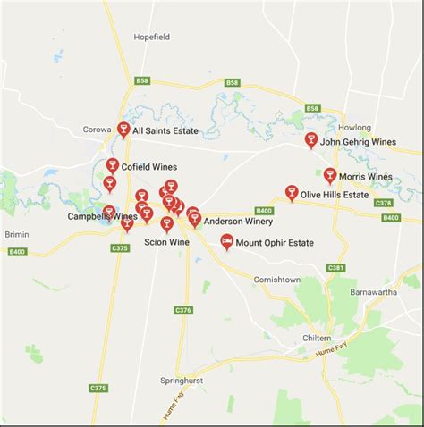 Rutherglen Wine Region Wineries Vineyards Wine Winery Tour Maps