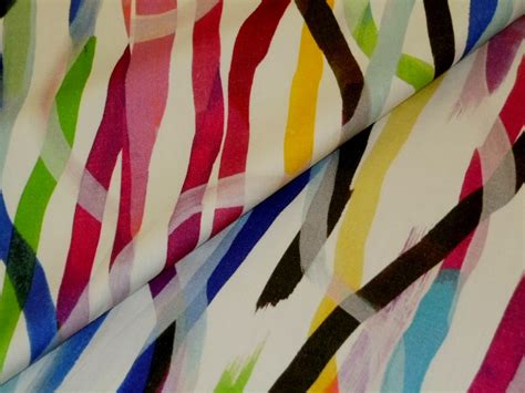 Watercolor Rainbow Brush Stroke Design Home Decor Fabric