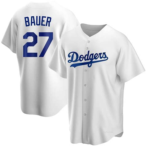 Men's Trevor Bauer Los Angeles Dodgers Replica White Home Jersey - Fans ...