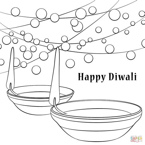 Happy Diwali Coloring Page Free Printable Coloring Pages