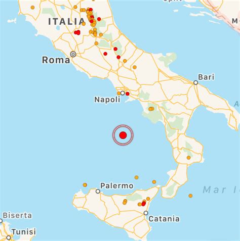 Terremoto Scossa Nel Tirreno Meridionale Al Largo Della Calabria